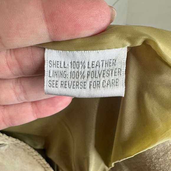 Vintage Charlotte Russe Tan Suede Leather Blazer Women’s 100% Leather Western M - Picture 5 of 7